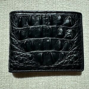 Bi-Fold Authentic Crocodile Leather Wallet